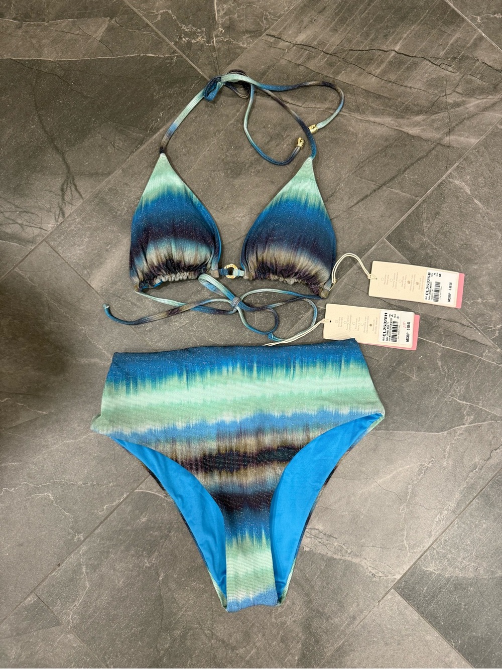 NWT Cosita Linda Beachwear Bikini Set M Top / S Bottom $170 Retail